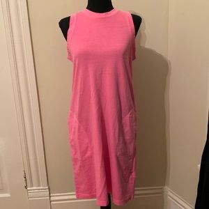 Old Navy pink Tshirt tank dress w/ pockets NWOT